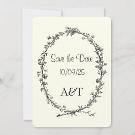 Antieke ivoren save the date kaart