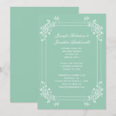 Antieke jade groene en witte windingen na de bruil kaart (Voorkant / Achterkant)