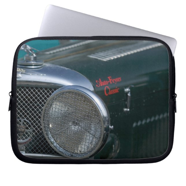 antieke jaguar laptop sleeve (Voorkant)