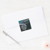 antieke jaguar vierkante sticker (Envelop)