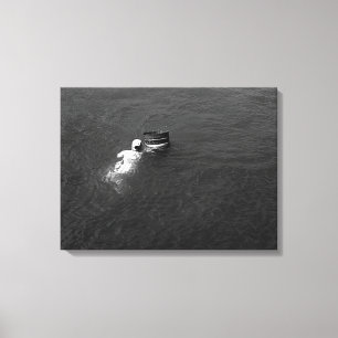 Antieke Japan Mie Mikimoto Parel Eiland duiker Canvas Afdruk