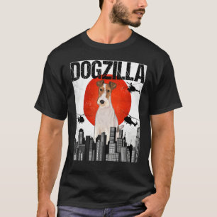 Antieke Japanse Dogzilla Wire Fox Terrier T-shirt