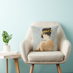 Antieke Japanse Geisha-meisje-entertainer in Kimon Kussen