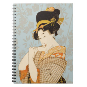 Antieke Japanse Geisha-meisje-entertainer in Kimon Notitieboek