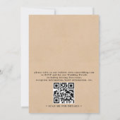 Antieke Japanse Kimono Bamboe QR Code Bruiloft Kaart (Achterkant)