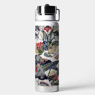 Antieke Japanse Kimono Textiel (Bingata) Waterfles
