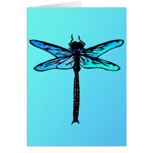Antieke Japanse Libel, turquoise blauw