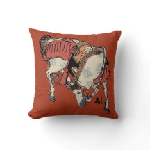 Antieke Japanse Paard op Chinese Rood