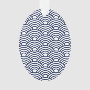 Antieke Japanse Seigaiha-golven Ornament