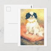 Antieke Japanse Spaniel Briefkaart (Voorkant / Achterkant)