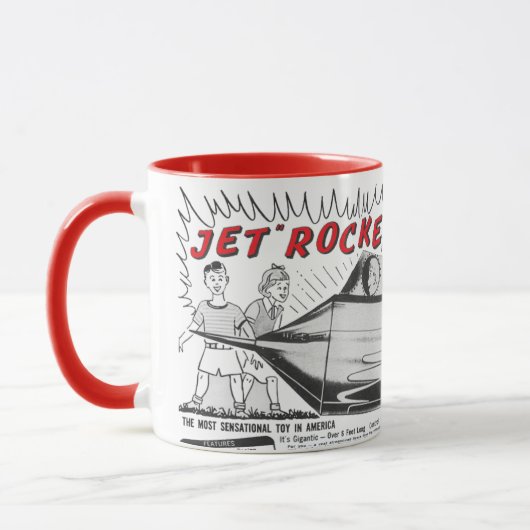Antieke Jet Raket Ruimteschip Mok (Links)
