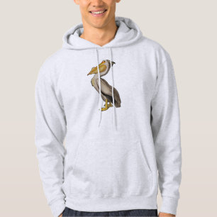 Antieke John James Audubon Witte Pelikaan Kust Hoodie