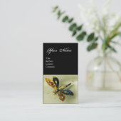 ANTIEKE JUFFERLIBELLE JUIWELEN MONOGRAM ,Zwart Wit Visitekaartje (Staand voorkant)