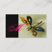 ANTIEKE JUFFERLIBELLE JUIWELEN MONOGRAM ,Zwart Wit Visitekaartje (Achterkant)