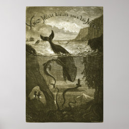 Antieke Jules Verne 20.000 Mijlen... Poster