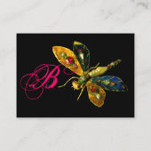 ANTIEKE JUWEEL MET LIBELLE MONOGRAAM ,Zwart Visitekaartje (Achterkant)