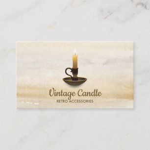 Antieke Kaars Aquarel Boho Visitekaartje