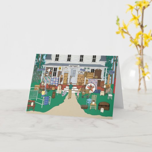 Antieke Kaart (Gele Bloem)