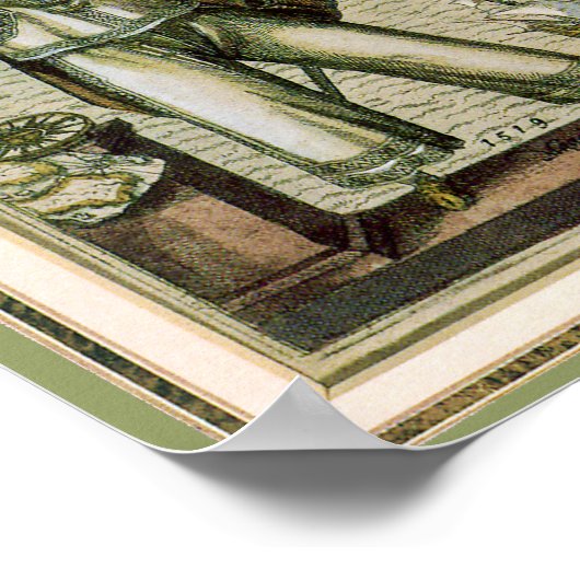 Antieke kaart, America Sive Novus Orbis, 1596 Poster (Hoek)