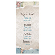 Antieke Kaart Baby Shower Menu's