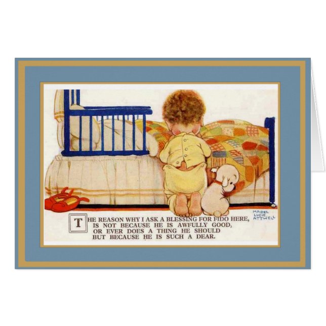 Antieke kaart kinderen hond (Voorkant Horizontaal)