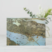 Antieke kaart Luchtfoto van de stad Seattle Washin (Staand voorkant)