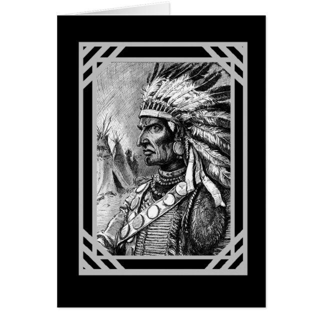 Antieke kaart Native American (Voorkant)