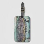 Antieke kaart Saint Louis Missouri Mississippi riv Bagagelabel (Voorkant (verticaal))