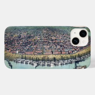 Antieke kaart Saint Louis Missouri Mississippi riv Case-Mate iPhone 14 Hoesje