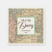 Antieke kaart servet (Voorkant)