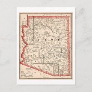 Antieke kaart van Arizona uit 1883