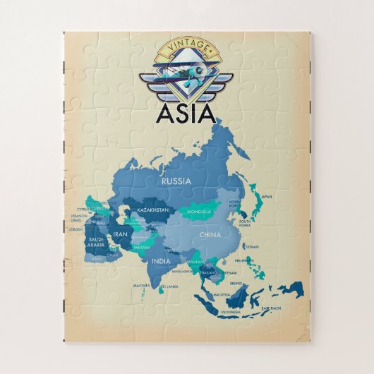 Antieke kaart van Azië Legpuzzel (Verticaal)