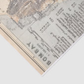 Antieke kaart van Bombay Tissuepapier (Detail)