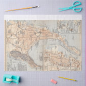 Antieke kaart van Bombay Tissuepapier (Craft)