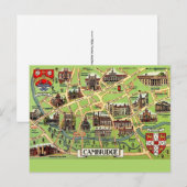 Antieke kaart van Cambridge-ansichtkaart (Voorkant / Achterkant)