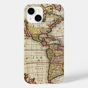 Antieke kaart van de Amerika's door Johannes De Ra Case-Mate iPhone 14 Hoesje