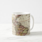 Antieke kaart van de Amerika's door Johannes De Ra Koffiemok (Voorkant rechts)