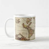 Antieke kaart van de Amerika's door Johannes De Ra Koffiemok (Links)