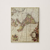 Antieke kaart van de Amerika's door Johannes De Ra Legpuzzel (Verticaal)