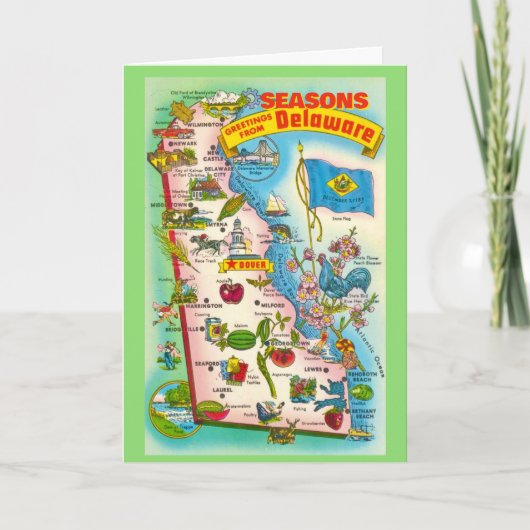 Antieke kaart van Delaware (Voorkant)