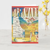 Antieke kaart van Delaware  (Gele Bloem)