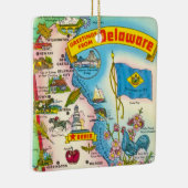 Antieke kaart van Delaware  Keramisch Ornament (Rechts)