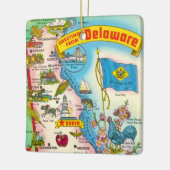 Antieke kaart van Delaware  Keramisch Ornament (Links)