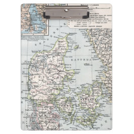 Antieke kaart van Denemarken, Danmark in het Deens Klembord