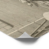 Antieke kaart van Duitsland uit 1757, Historisch D Poster (Hoek)