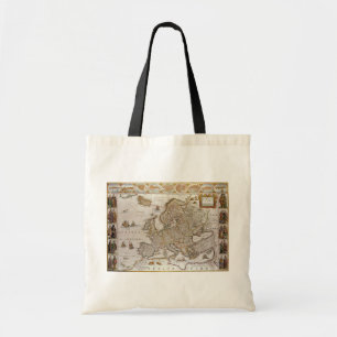 Antieke kaart van Europa door Willem Jansz Blaeu, Tote Bag