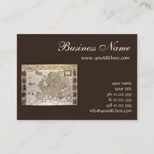 Antieke kaart van Europa door Willem Jansz Blaeu,  Visitekaartje