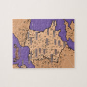 Antieke kaart van Frankrijk Legpuzzel (Horizontaal)