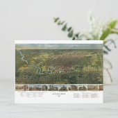 Antieke kaart van Houston, Texas met Buffalo River (Staand voorkant)