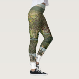 Antieke kaart van Houston, Texas met Buffalo River Leggings
